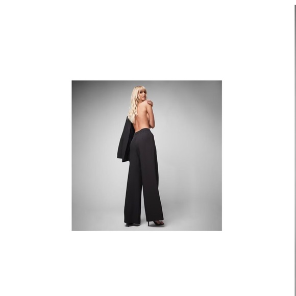 Missquided High Waisted Wide Leg Trouser Pants Size 10 - Picture 8 of 13